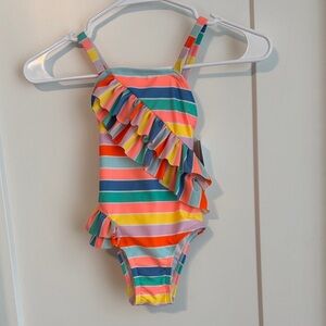Colorful Striped Kids Swimsuit NWT